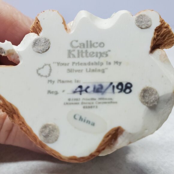 Calico Kittens "Your Friendship is My Silver Lining" Figurine Collectible - Picture 7 of 7